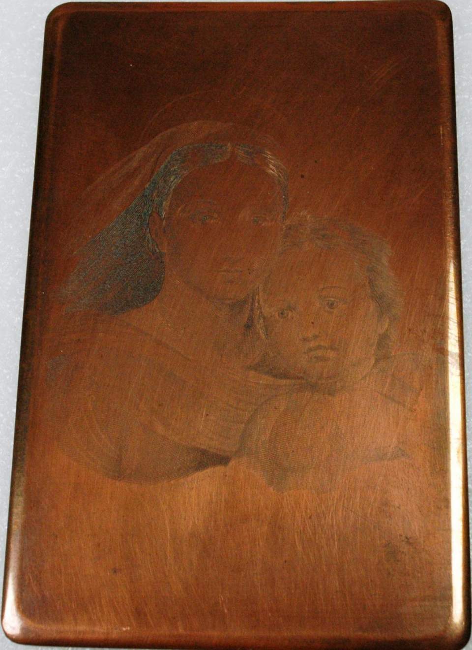 Kupferstichplatte, Madonna mit Christuskind