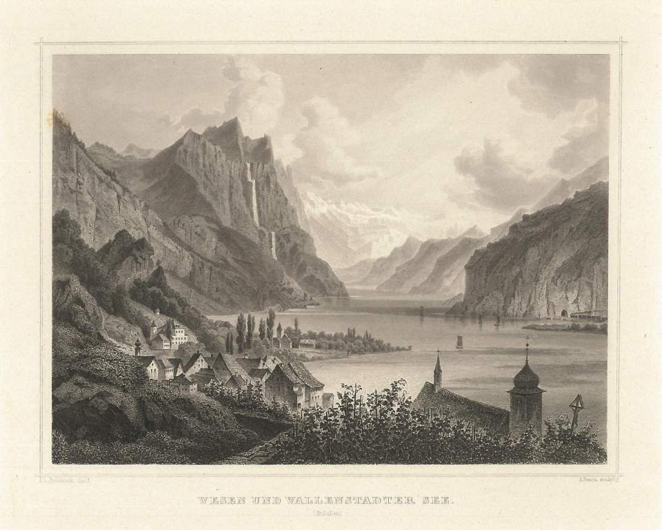 Ansicht Weesen und Walensee
