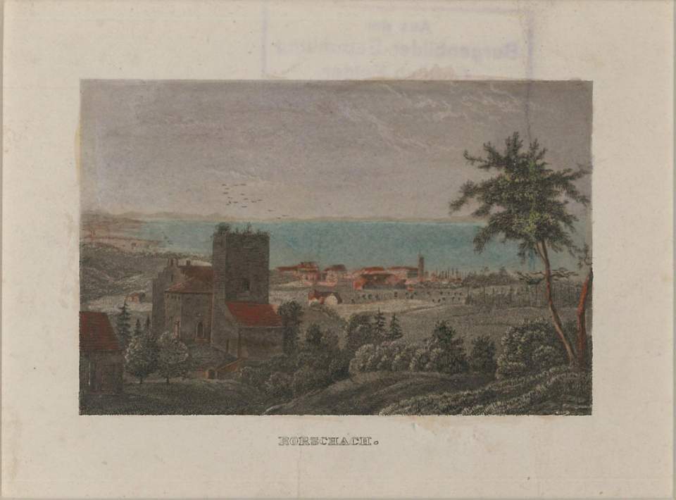 Rorschach Ansicht von Süden, um 1850