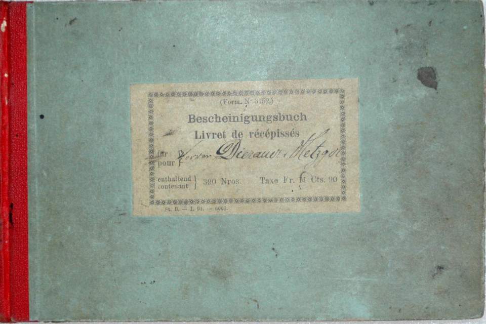 Bescheinigungsbuch (Schweiz.Postverwaltung/1895-1896)