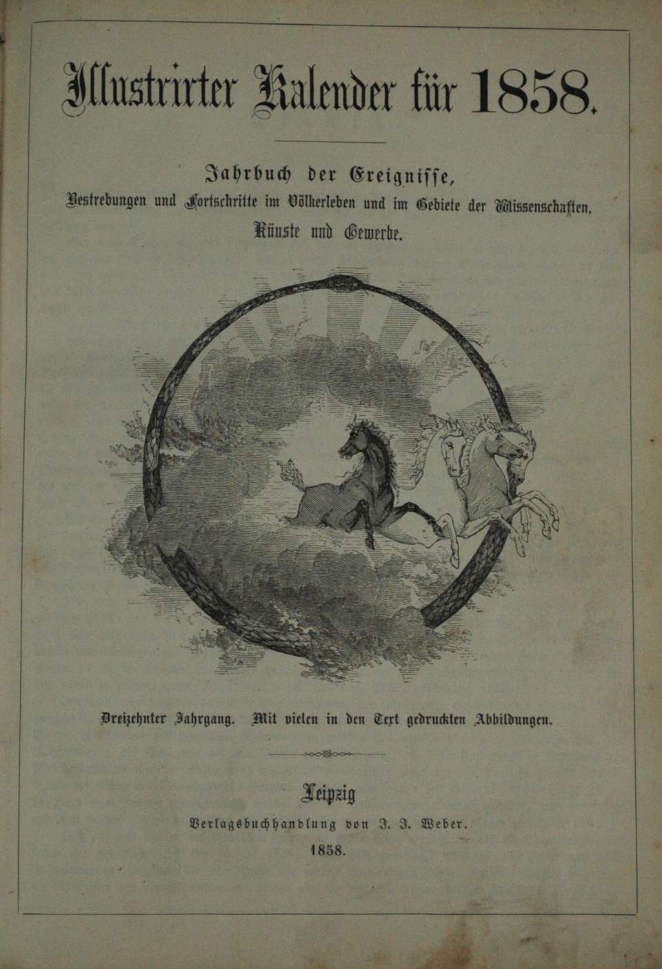 "Jllustrierter Kalender für 1858"