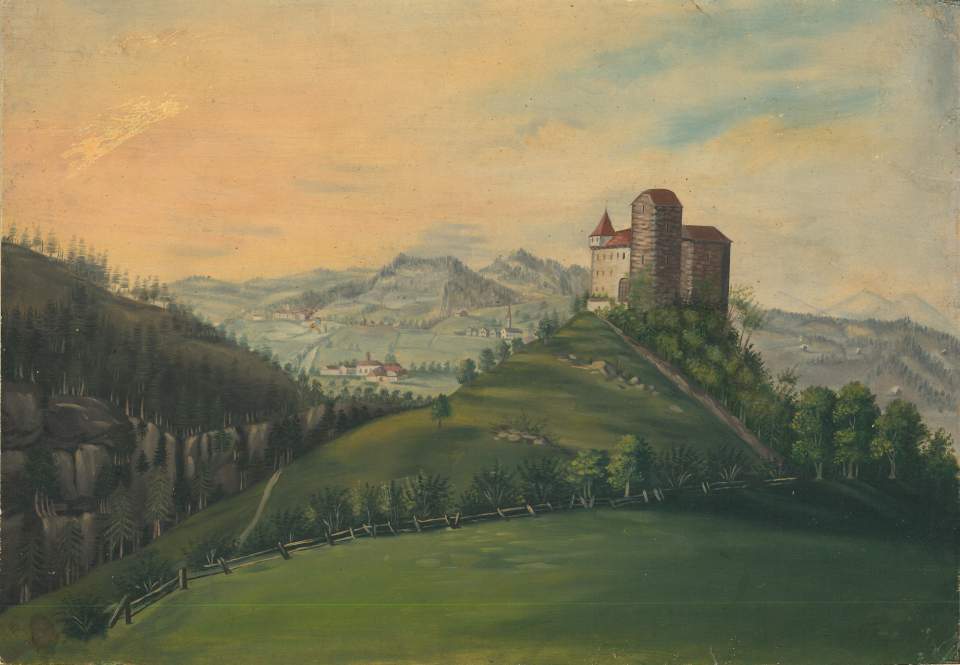 Ansicht Burg Iberg, Wattwil