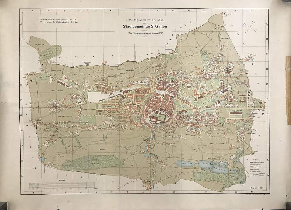 Plan der Stadt St.Gallen
