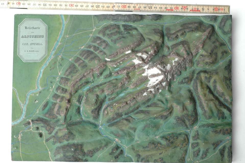 Reliefkarte des Alpsteins