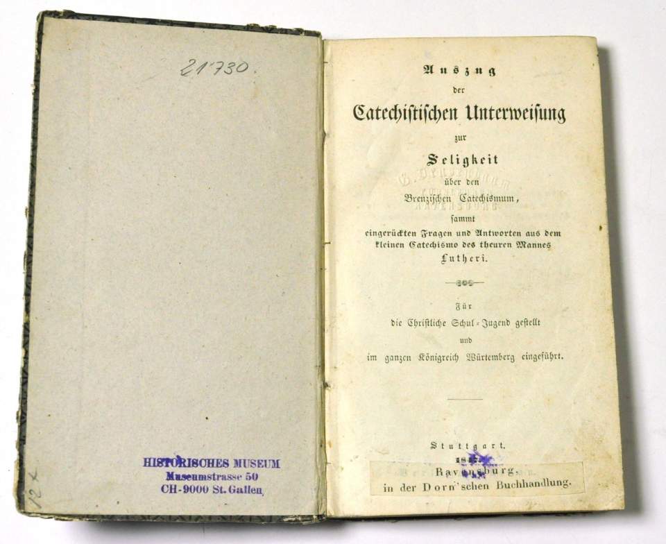 Schulbuch, Katechistischen Unterweisung für die Schuljugend