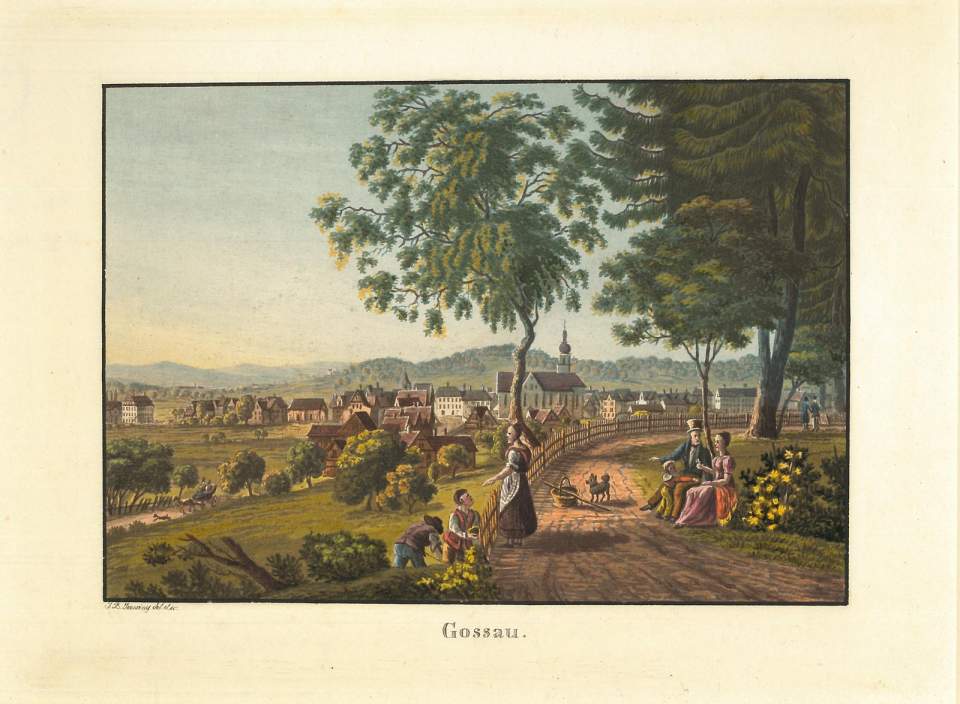 Grafik, Aufnahme von Fürstenland bei Gossau von Süden