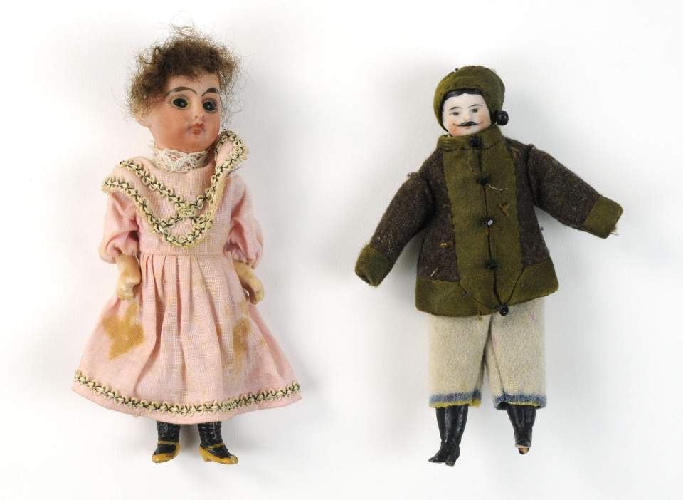 2 Puppen, Porzellanpuppen, Zierpuppe