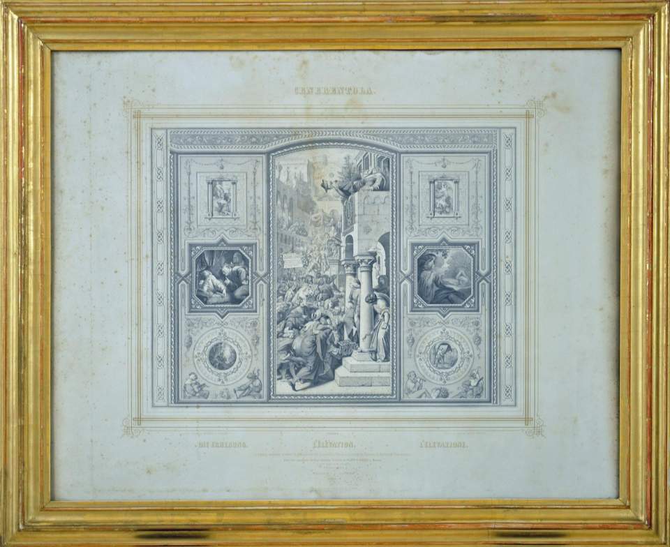 Lithographie nach Moritz v. Schwind, Cenerentola
