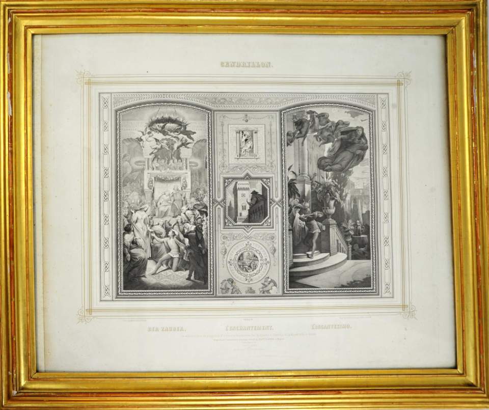 Lithographie nach Moritz v. Schwind, Cendrillon