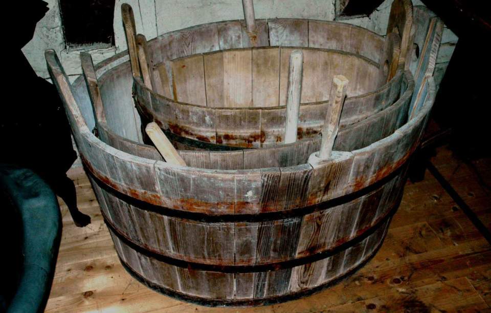 Zuber / Holzbottich, 4 Stück