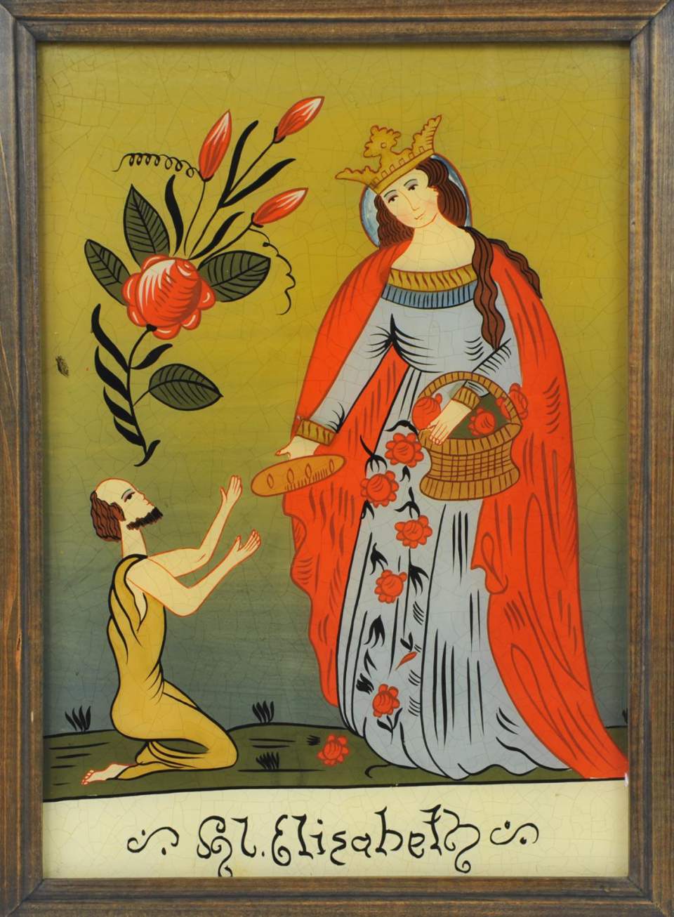 Hinterglasbild Hl. Elisabeth ( Kopie)