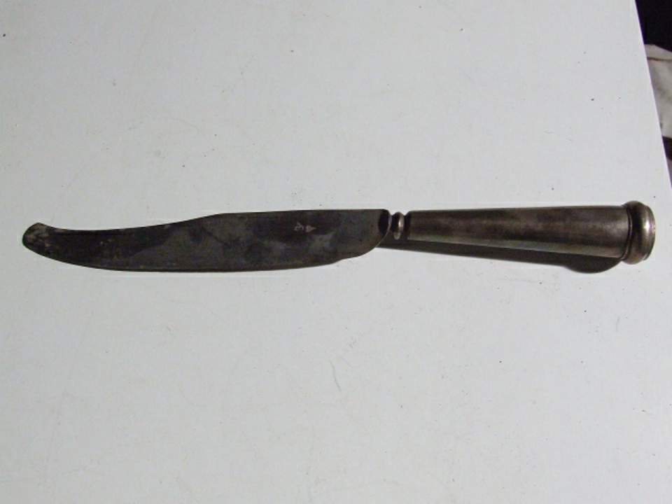 Messer und Gabel, Besteck mit Wappen der Familie Zili