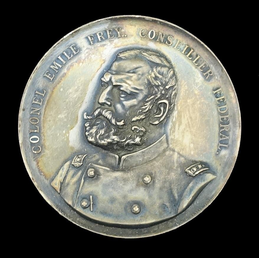 Medaille Oberst Emil Frey, Schweizer Minister