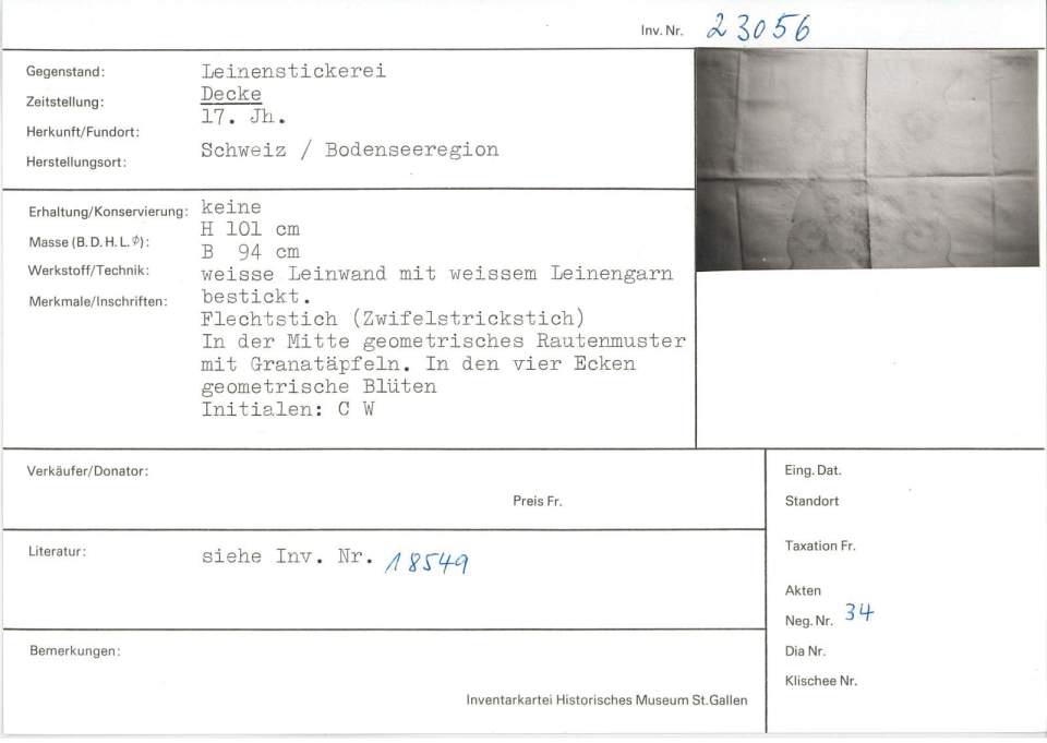 Leinenstickerei
Tischtuch