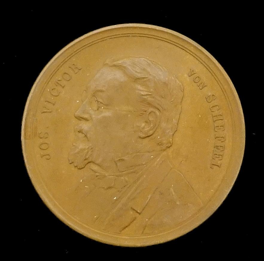 Medaille Victor von Scheffel, Dichter 1826 - 1886, Karlsruhe