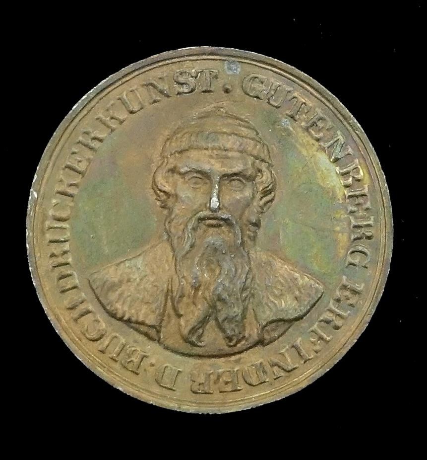 Medaille Gutenberg - Denkmal, 1400 - 1467, Mainz