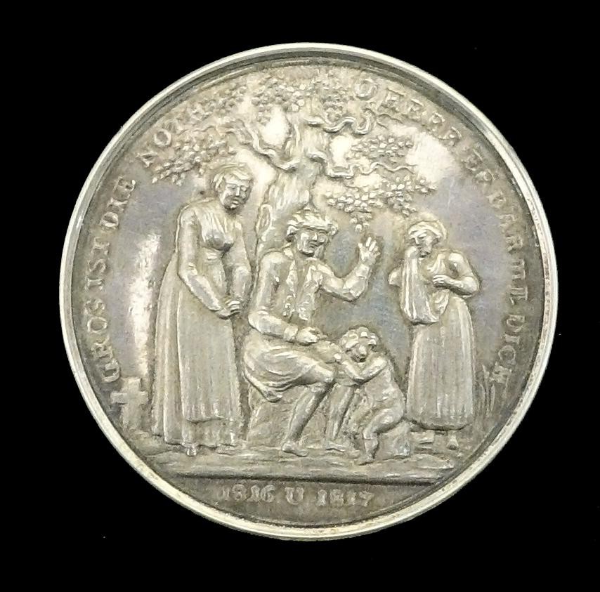 Steck-, Dosenmedaille zur Hungersnot 1816/1817