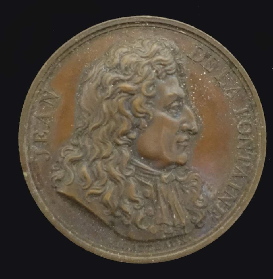 Medaille Jean de la Fontaine, franz. Fabeldichter, 1621 - 1695