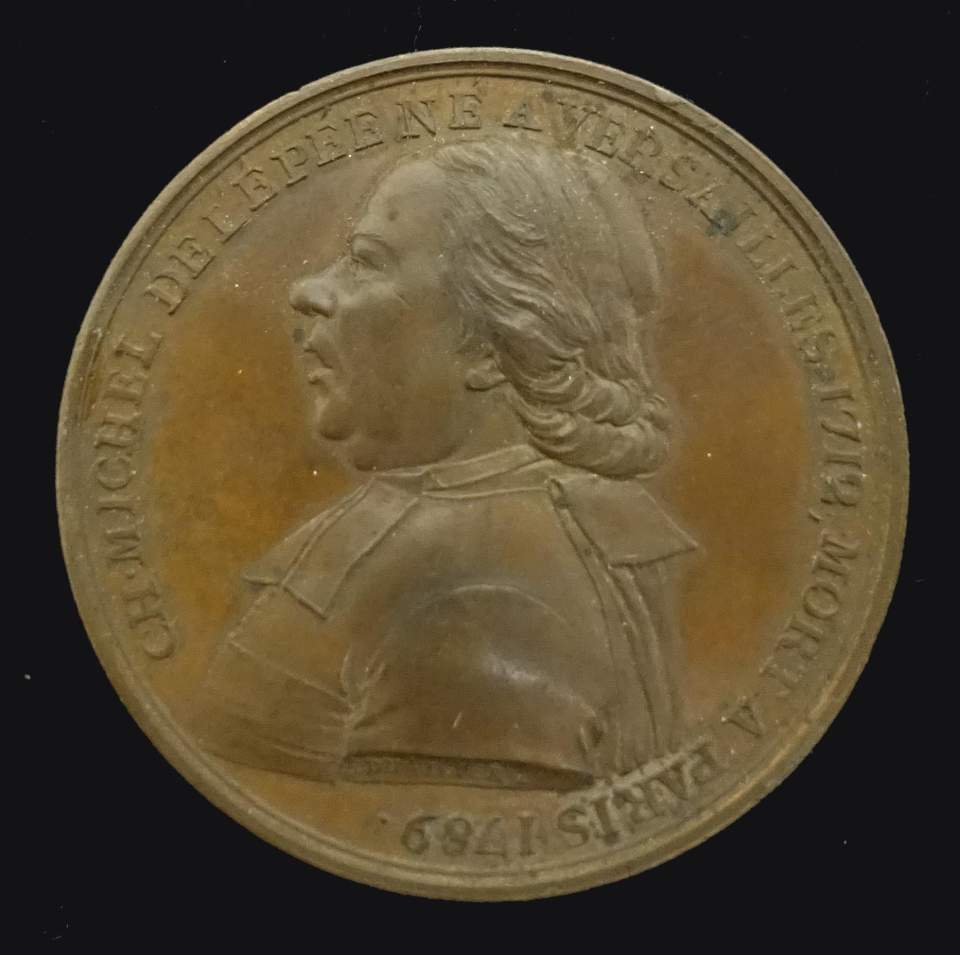 Medaille Ch. Mich. de L'Epée, Taubstummen - Lehrer 1712 - 1789, Paris
