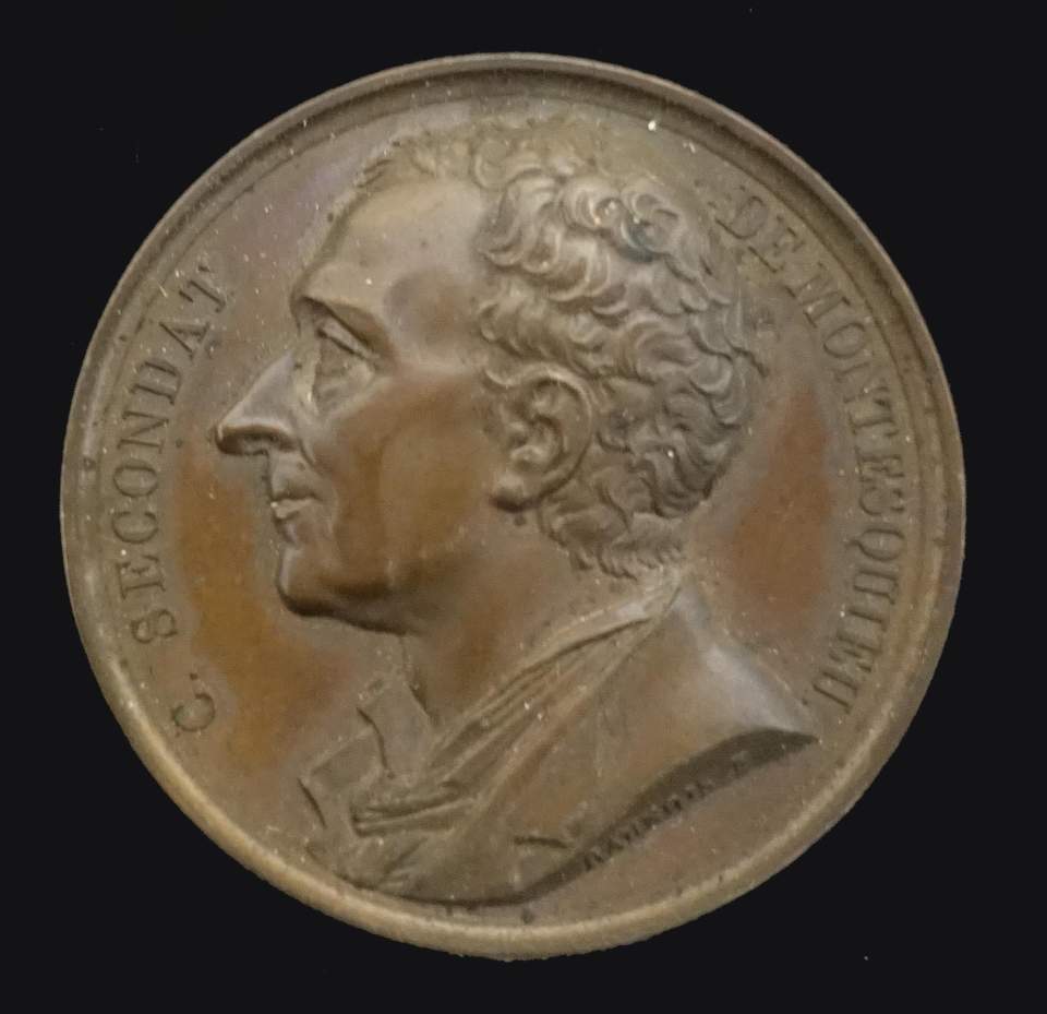 Medaille Secondat de Montesquieu, franz. polit. Schriftsteller 1689 - 1755, Paris