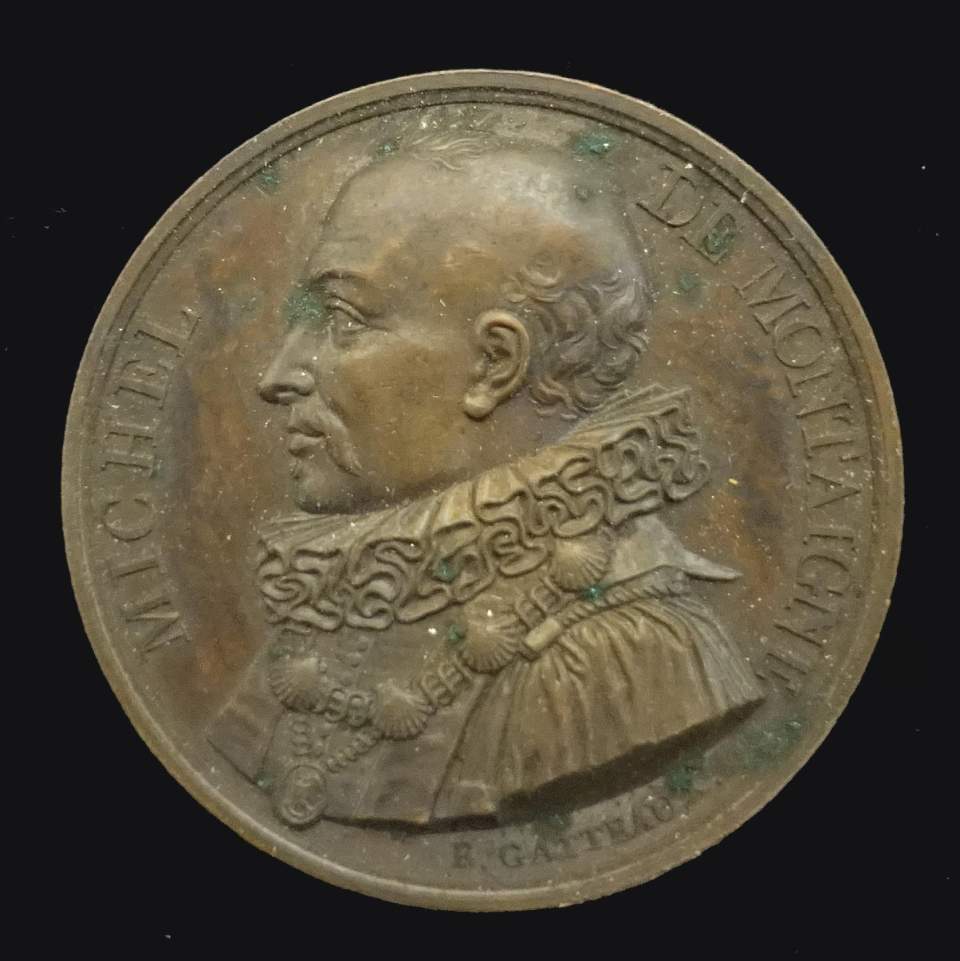 Medaille Michel de Montaigne, franz. Philosoph, 1533 - 1592, Bordeaux