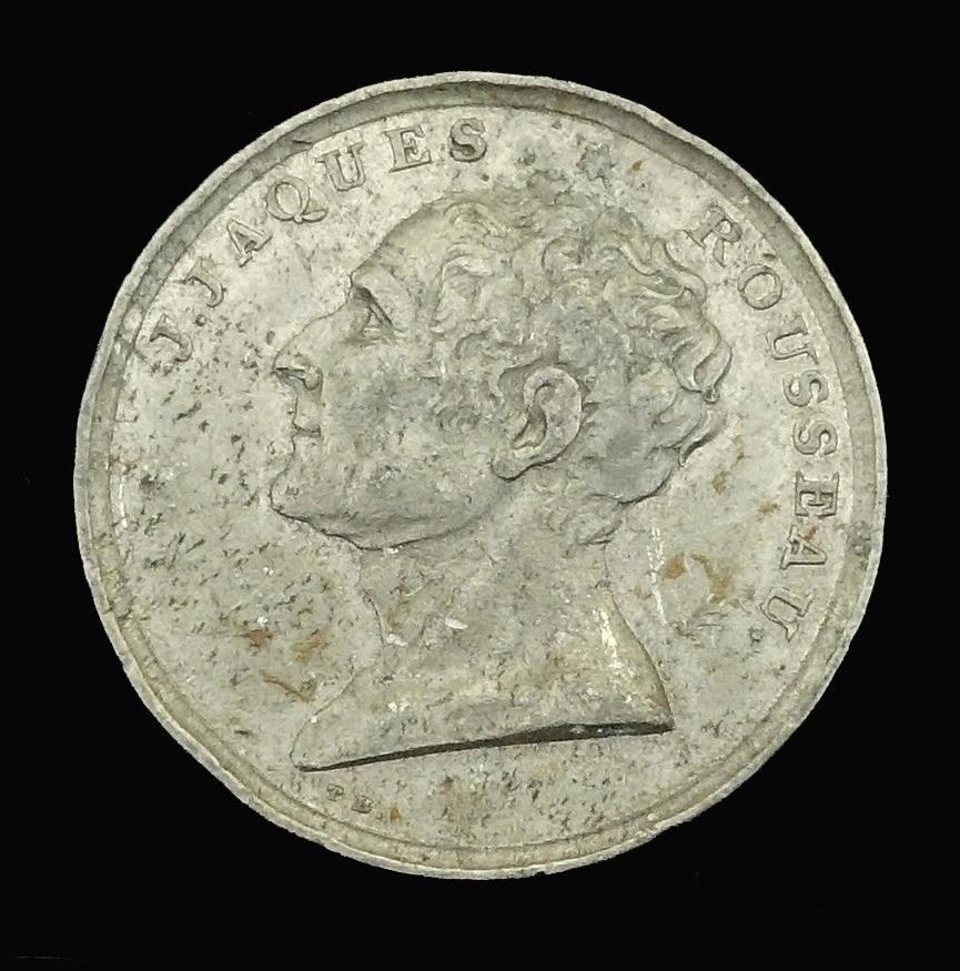 Medaille Jean Jacques Rousseau, Schriftsteller, Genf
