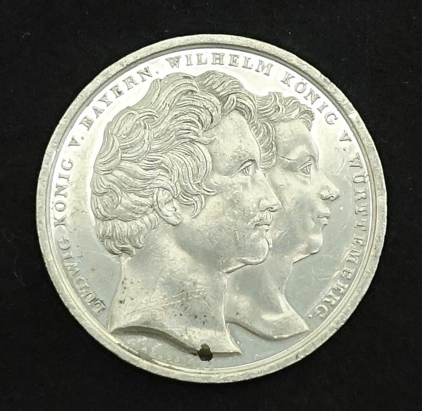 Medaille Eröffnung der Ludwig - Wilhelm - Brücke in Ulm