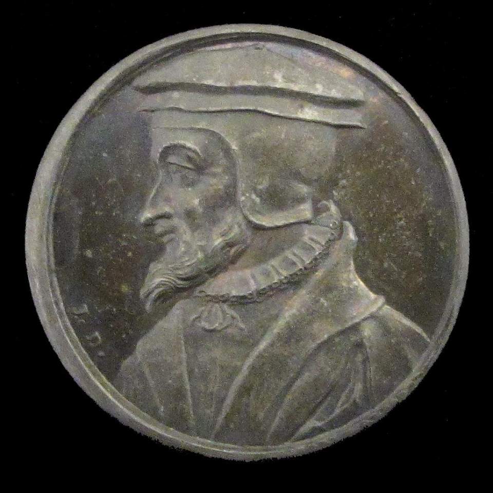 Medaille Peter Viret, Theologie in Genf, 1511 - 1571