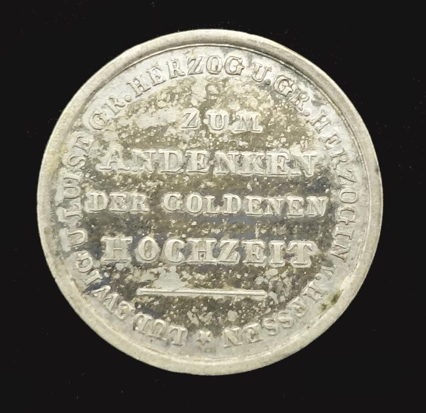 Medaille Grossherzog Ludwig u. Luise v. Hessen z. gold. Hochzeit