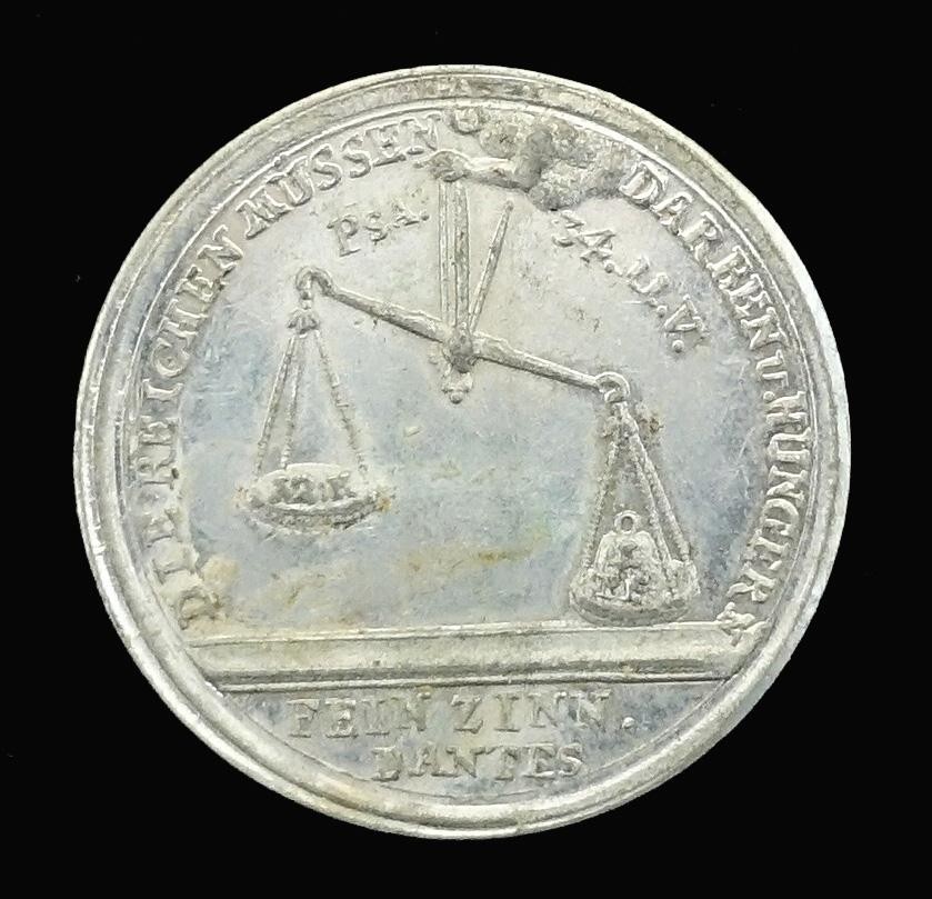 Medaille Hungersnot in Sachsen