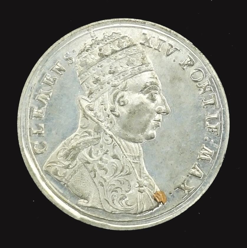 Medaille Papst Clemens XIV. Entlassung der Jesuiten (Spott - Medaillen)