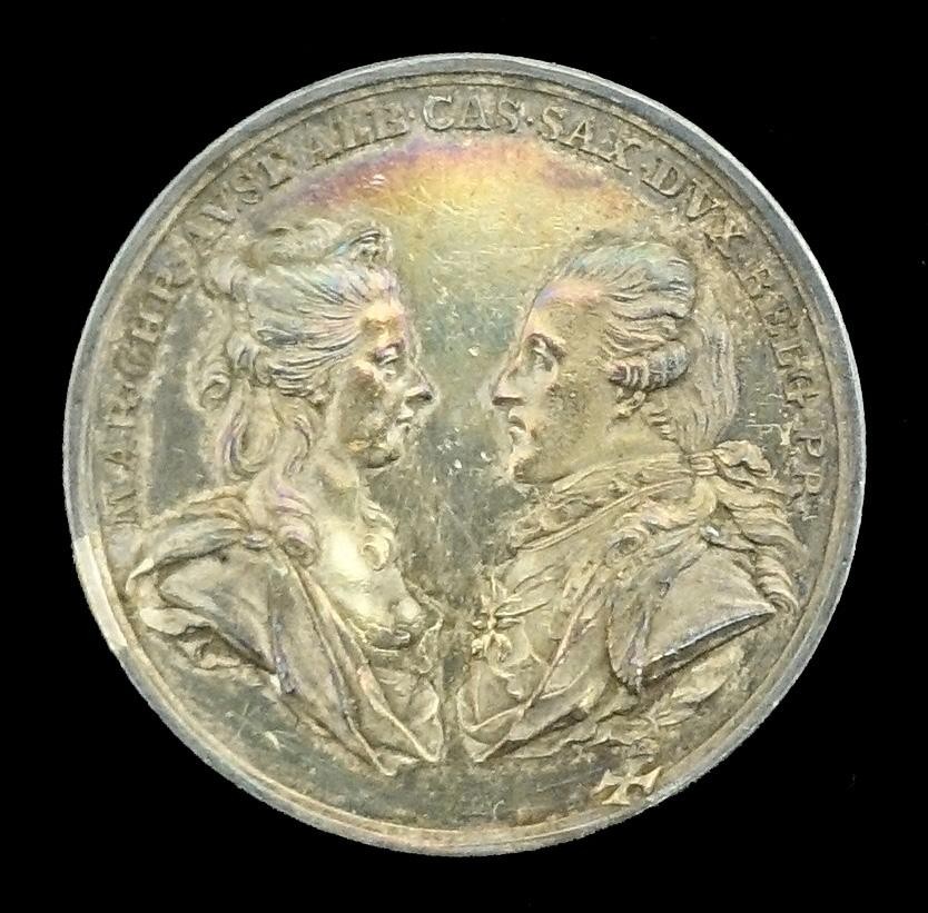Medaille Herzogspaar Marg. u. Albert v. Belgien