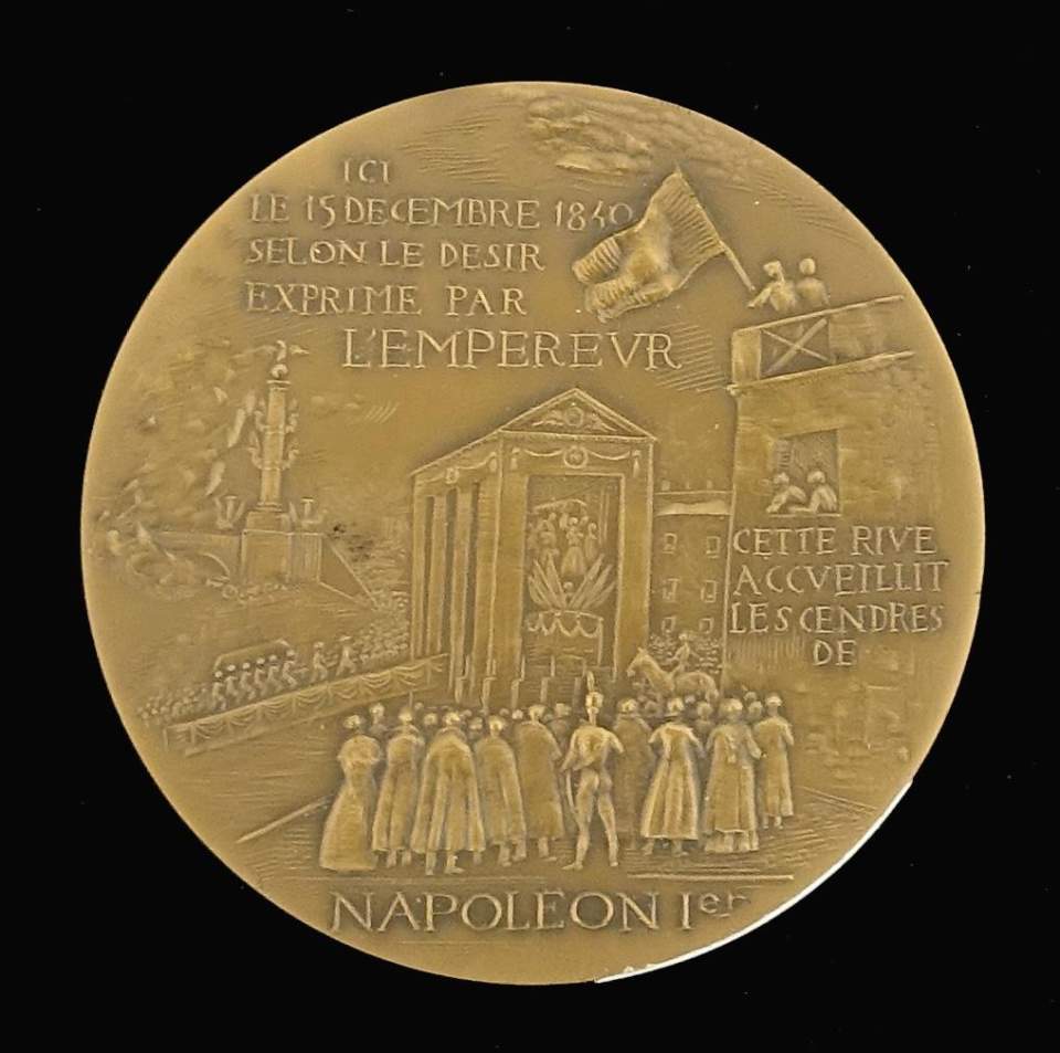 Medaille Verehrung der sterblichen Ueberreste Napoleons I. in Paris, 15. XII. 1840