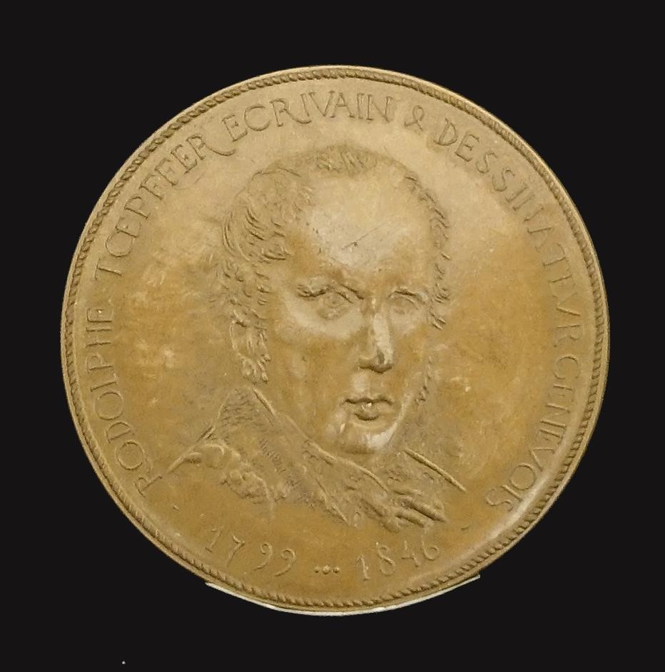 Medaille Rudolf Toepfer, Graphiker, 1799 - 1846, Genf