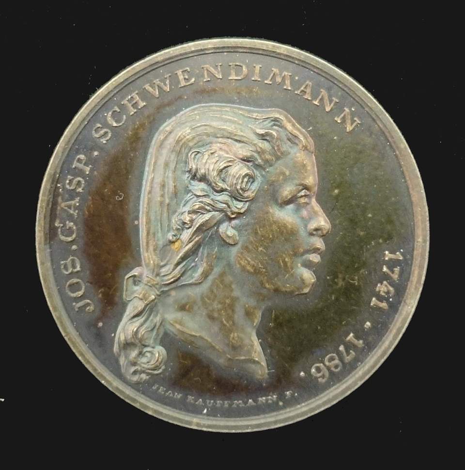 Medaille a. d. Jos. G. Schwendimann, Kupferstecher, Medailleur