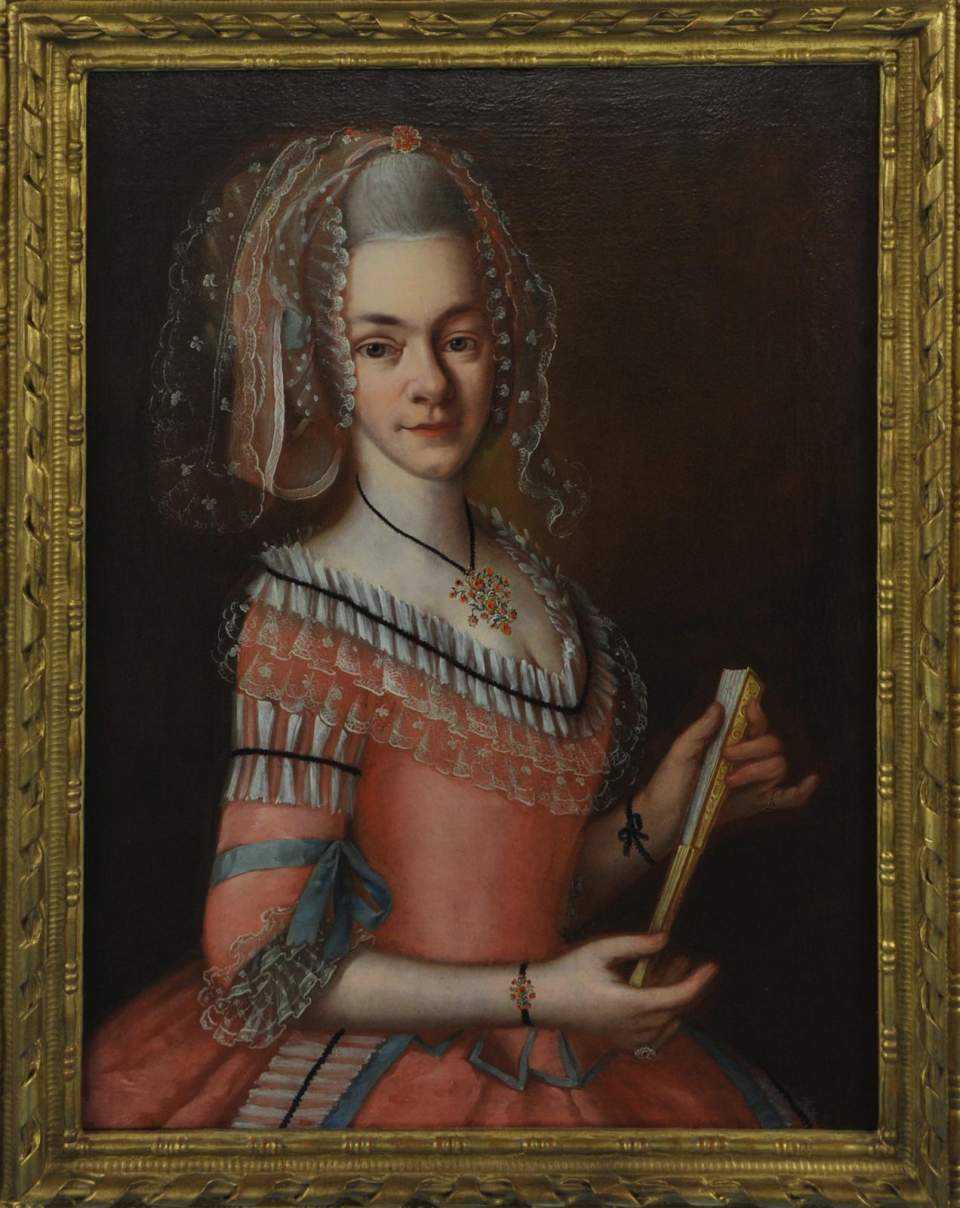 Ölgemälde, Gemälde der Josepha Antonia Dorothea von Bayer, geb. von Sartory, von Rabenstein (1766 - )