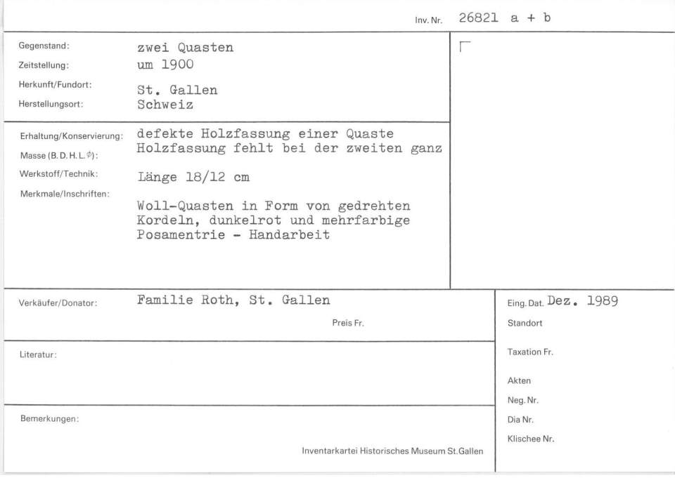 zwei Quasten