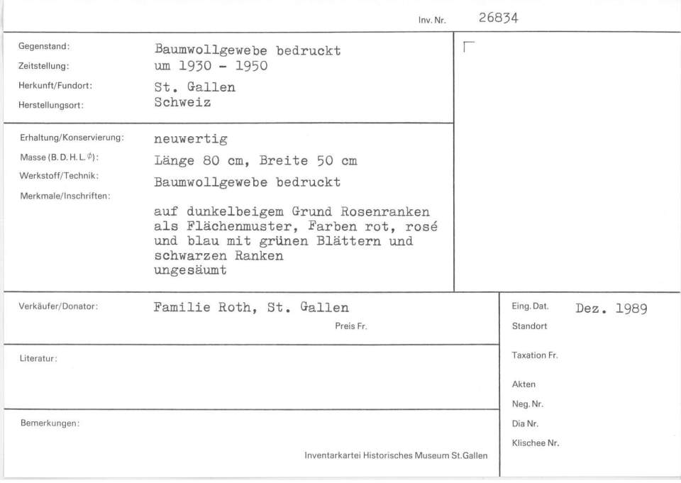 Baumwollgewebe bedruckt