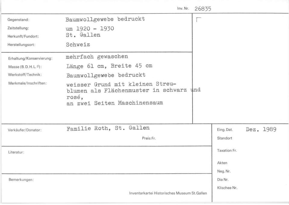 Baumwollgewebe bedruckt