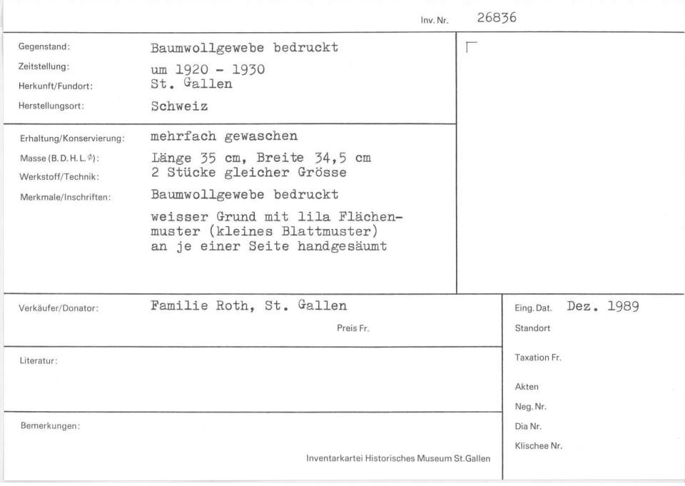 Baumwollgewebe bedruckt