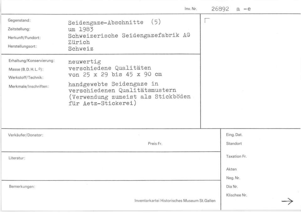 Seidengaze-Abschnitte (5)