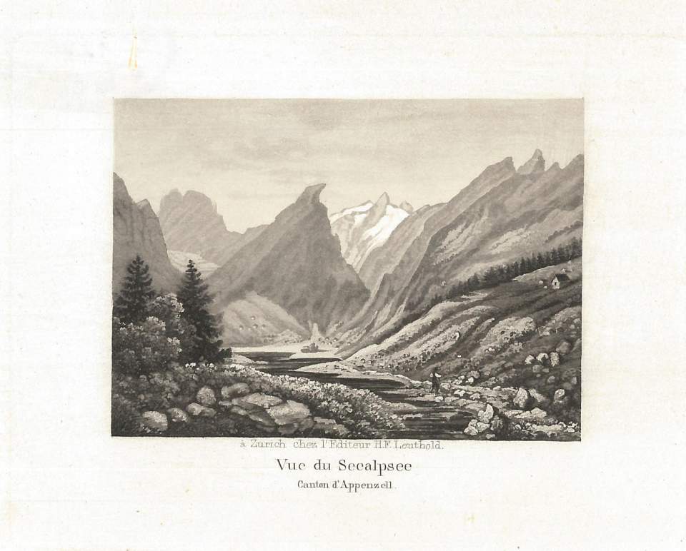 Grafik: Vue du Seealpsee, Canton d`Appenzell