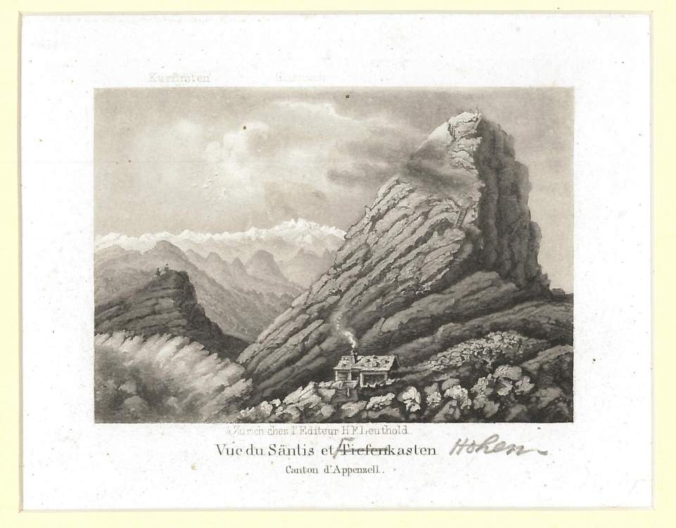 Grafik: Vue du Säntis Hohenkasten