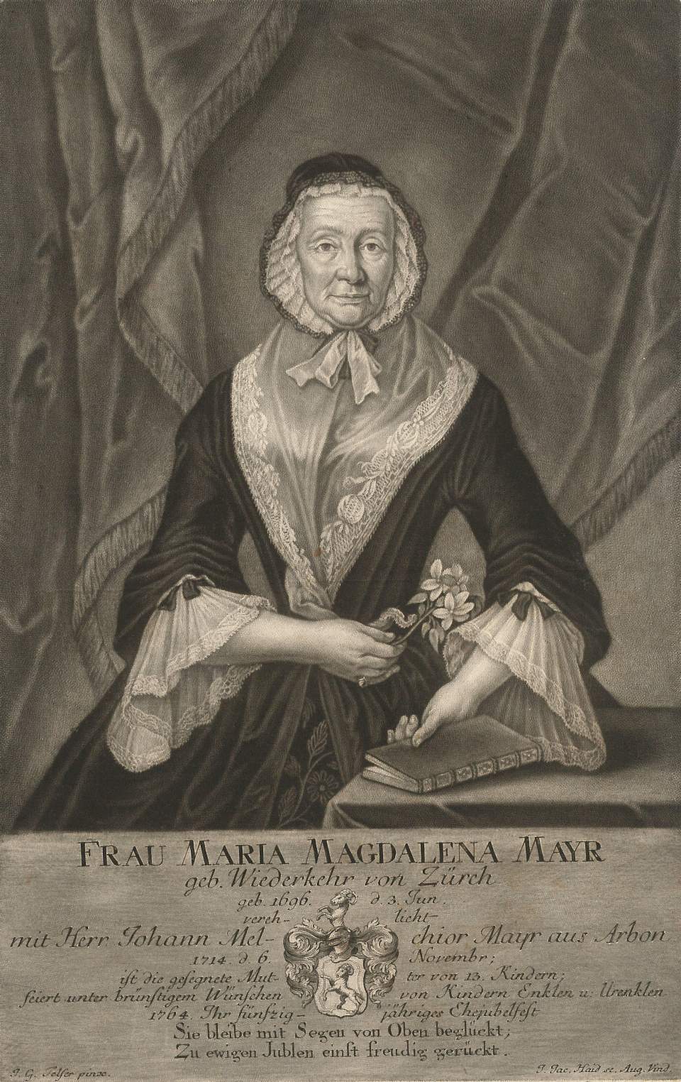 Porträt der Gemahlin von Johann Melchior Mayr aus Arbon am Bodensee
