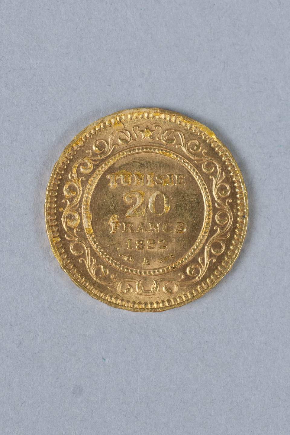 Goldmünze, Tunisie, 20 Francs

