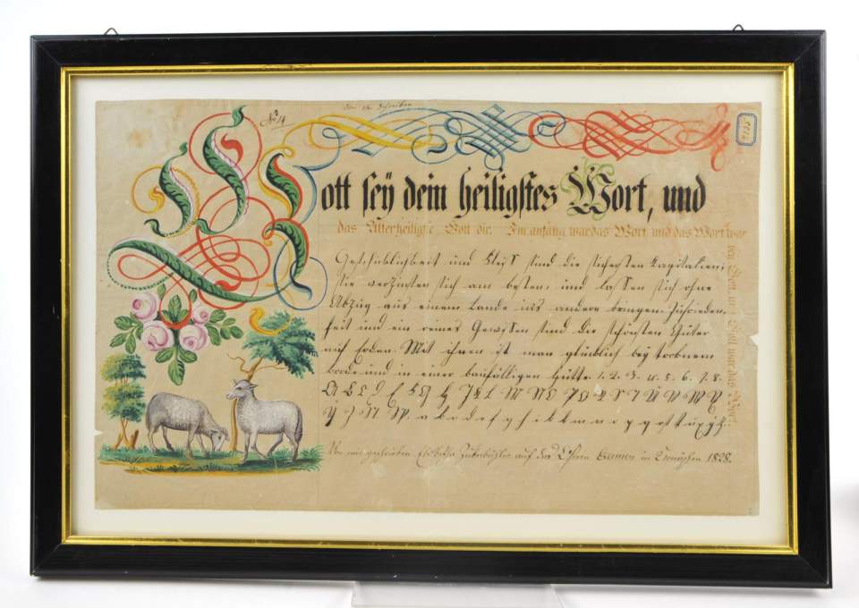 Osterschrift von Elsbetha Zuberbühler, Urnäsch, Probeschrift