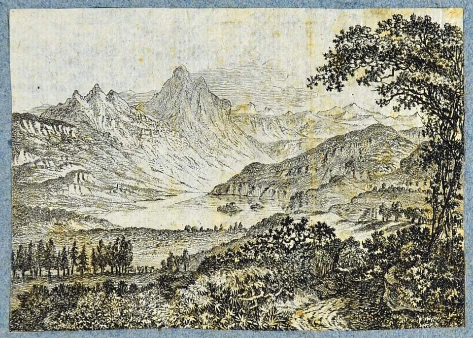 Ansicht vom Rigiberg gegen den Lauerzersee