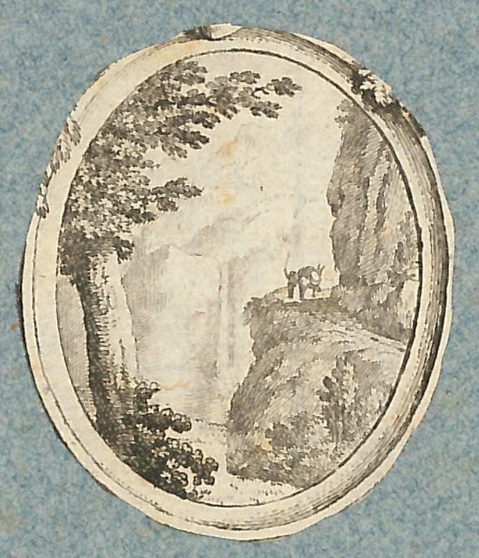 Vignette eines Bergsteiges in Klein Oval