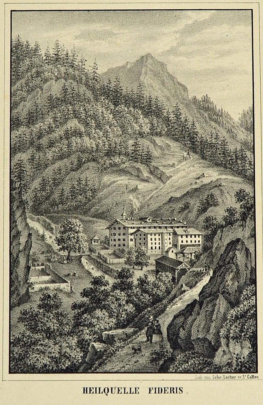Ansicht Heilquelle Fideris KT. Graubünden