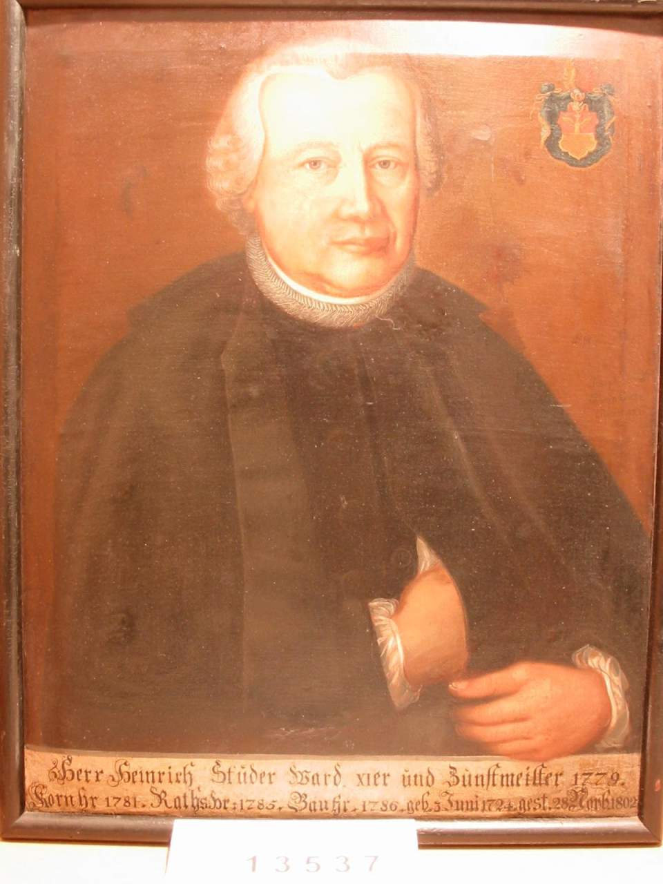 Porträt,(1724 - 1802), Zunftmeister, Ratsherr etc., Bildnis